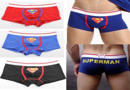 Fashion Brand Men039s Coton Underwear Super Man Cartoon Boxer Boxer Mâle Boxer Mâle Sous-Pants Superman Pigne Male 7444643
