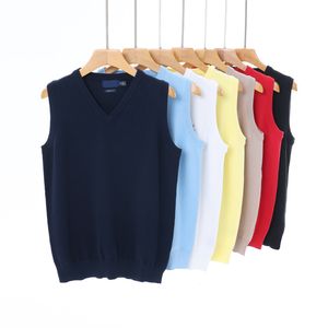 Modemerk Polo's Dun casual vest en hemdje Ralphh trui jeugd Laurenss katoenen trui pony effen kleur vest V-hals gebreid