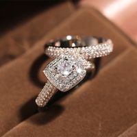 Brands de mode pour femmes Top Designer S925 Sterling Silver Women's Ring Luxury Full Diamond Engagement Ring Woman Woman's Day Gift