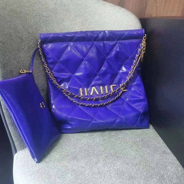 Sac de shopping de marque de mode CHAÎNE Sac à main Fourre-tout Sac de luxe nouveau cuir de cire d'huile diamant vérifier chaîne sac à bandoulière classique grande capacité sac à main 90% ventes chaudes d'usine