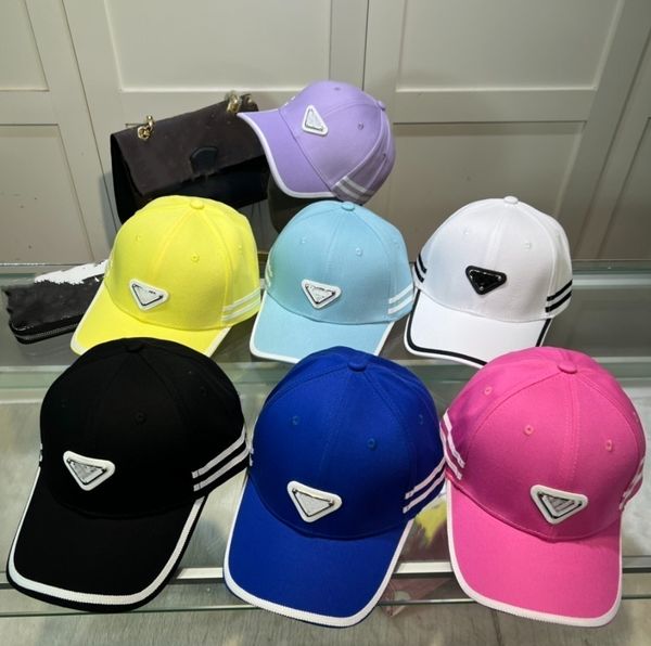 Fashion Brand Streets Ball Caps Designer Big Boys Girls Girls Letter Triangle Color Color Casual Sun Sun Tapsrs Stripe Sports Baseball Z7998