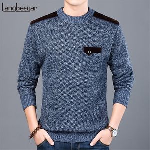Chandail de marque de mode pour hommes pulls coupe ajustée pulls tricots col rond automne Style coréen vêtements de sport mâle 220815