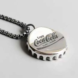 Modemerk Draai Coke fles cap hangerse mannen en vrouwen persoonlijkheid ketting niche ins stijl punk hiphop trend