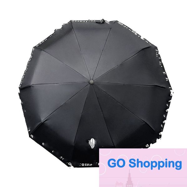 Parapluie de marque à la mode, Double soleil automatique, pour hommes et femmes, protection à Double usage, vente en gros