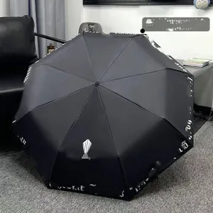 Paraguas de marca de moda, sombrillas dobles automáticas de tamaño grande para hombres y mujeres, protección solar de vinilo de doble uso para lluvia y viento de calle