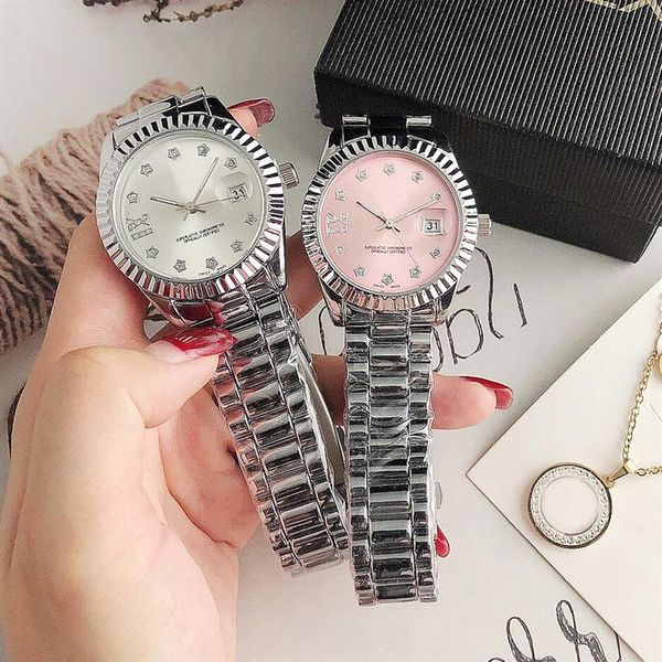 Marque de mode montre femmes fille cristal étoile Style métal acier bande Quartz montres-bracelets R152314I