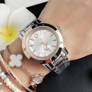 Mode Merk Horloges Dame Dames Meisjes Crystal Style Steel Metal Band Quartz Polshorloge P71