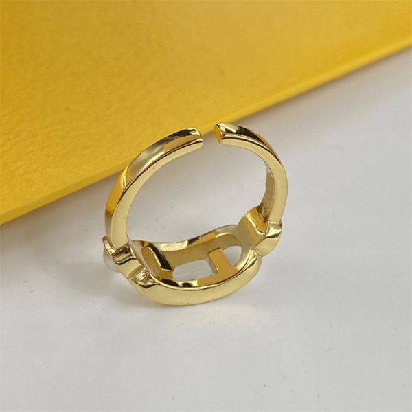 Anillos de boda de marca de moda para mujer para hombre F Gold Designers Women Jewelry Ring Luxury High Quality Jewelrys Men