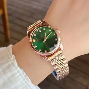 Marque de mode montres-bracelets femmes dames fille cristal Style luxe métal acier bande bonne qualité horloge à Quartz R215