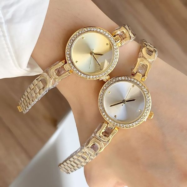 Marque de mode montres femmes dames fille cristal calèche Style luxe métal acier bande Quartz horloge COA 15286g