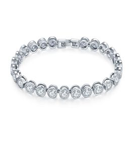 Modemerken Designer Round Cut CZ Stone Bracelet for Women CSSical Tennis Bracelet Bangle Jewely Gift1234107