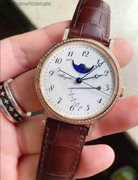 Fashion Breguat Watches for Women Brandhed Logo Logo Diamond Top Quality 273100 Nouveau 39 mm Classic 7788Br Rose Gold Original Diamond Automatic Mechanical Mens