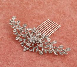 Fashion Bruids Wedding Tiaras Prachtige Rhinestone Fine Comb Bruidal Jewelry Accessories Crystal Hair Hair Brush LY12D7675946