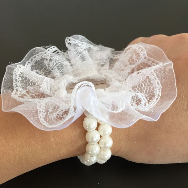 Mode mariée perle poignet fleur bracelets porte-bonheur mariage demoiselle d'honneur soeurs main fleurs Bracelet coréen accessoires fournitures