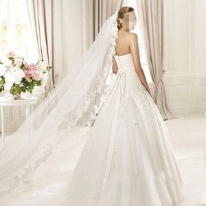 Mode briljante lange 3 m bruiloft sluiers bruiloft accessoires bruidssluiers