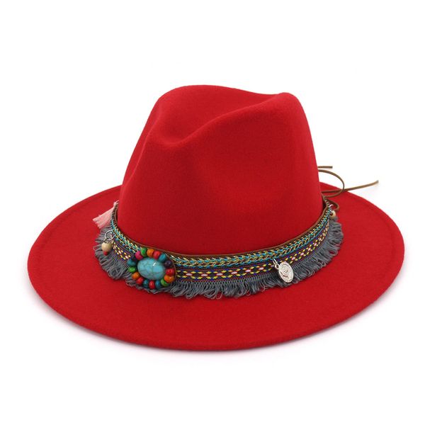 Casquettes d'extérieur à bord de mode Style héros rétro Western Cowboy Cowgirl chapeau hommes femmes Fedoras loisirs parasol chapeaux
