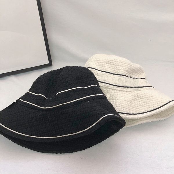 Chapeau de seau de mode pour femmes hommes casquettes de baseball bonnet casquettes noir blanc marque double lettre pêcheur seaux chapeaux patchwork automne hiver chapeaux à large bord