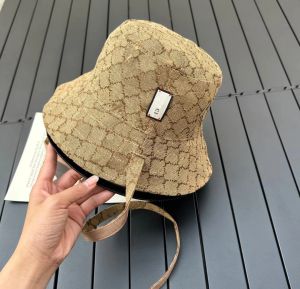 Moda cubo sombrero diseñador sombreros de ala ancha mujeres para hombre lujo clásico G lienzo con correa Fisher sombreros verano ajuste playa sombreros capo gorro