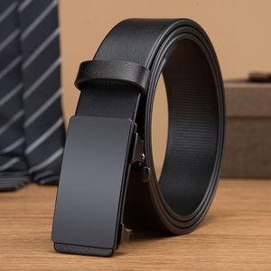 Boucle de mode ceinture en cuir véritable largeur 3.4mm épaisseur 4MM haute qualité peau de vache femmes hommes ceintures boucle lisse ceinture de gaufrage alligator