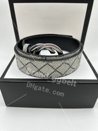 Hebilla de moda Cinturón de cuero genuino Ancho 40 mm 19 estilos Alta calidad con caja Diseñador Hombres Mujeres Cinturones para hombre g-gAAA288