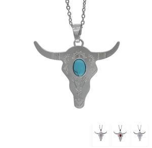 Mode buffelkop kraal Zilver Kleur Bull Vee Charm Bead Longhorn Hars Hoorn Vee Hanger voor Sieraden carneool y75299q