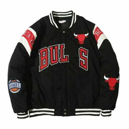 Fashion Bull Geborduurde Jas Heren Vrouwen Herfst Vest Jas Designer Sweatshirt Losse mannen Vasity Jassen Hip Hop Streetwear