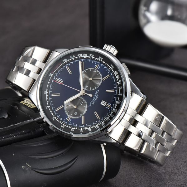 Modegeschäft 2023 Herren-Klassiker-Uhren Zifferblatt Master-Uhr Quarz-Saphiruhr-Modell Klappbare Luxus-Armbanduhr Edelstahl-Uhrenarmband AA4