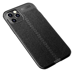 Mode zakelijke telefoon geval voor iphone 12 pro max xs xr 8plus cover voor iphone 12 mini se lederen textuur TPU case ultradunne