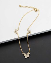 Fashion Butterfly Element ketting Micro ingelegde zirkoon geraffineerde sieraden en trendy sleutelbeen chain2389082