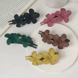 Mode Vlinder Bloem Plastic Haar Clip voor Vrouwen Meisje Kristal Steentjes Eendenbek Clip Effen Kleur Haarspeld Haaraccessoires