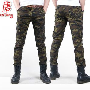 Mode camo casual militaire mannelijke broek 2020 dunne camouflage mannen slanke lente zomer gevecht tactische leger skinny potlood broek LJ201007