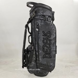 Mode Camouflage GrijsGroene Golf Stand Bag Hoge kwaliteit canvas waterdichte tas 240111