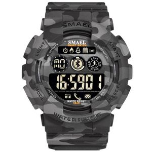 Relojes militares de camuflaje de moda Smael Bluetooth LED Digital 50m Implaz de deportes Sports 8013 WRISTWATCHES2688