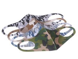 Masques de fête de camouflage de mode en plein air en soie 3D Antipm25 Couverture bouche Pollution Protéger en tissu à carter à poussière Cycling MA5824500