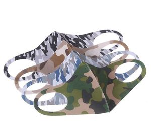 Masques de fête de camouflage de mode en plein air soie de glace 3D AntiPM25 bouche couverture pollution protéger tissu respirant anti-poussière cyclisme Ma9018201