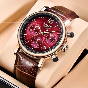 Mode Camouflage Horloge voor Mannen LIGE TOP Merk Luxe Lederen Waterdichte Klokken Sport Horloges Mens Quartz Horloge 210527