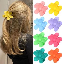 Fashion Candy Color Flower Hair Claw Cliw for Women Girls Girls Clamps Clips Band Clips Summer Hair Accessories8609121