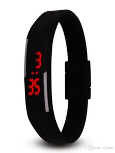 Fashion Candy Color Watch 14 Colors Silicone Jelly Watches Unisex Sports LED Men039s Women039s Kids Touch Digital Wristwatch7442683
