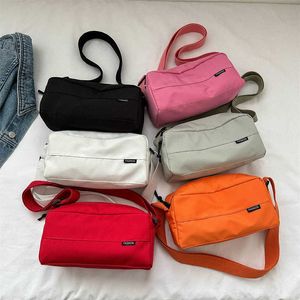 Sacs en toile à la mode pour femmes, sac en Nylon de loisirs d'été, tendance, rose, épaule, sport, cyclisme, large sangle, petit sac à bandoulière