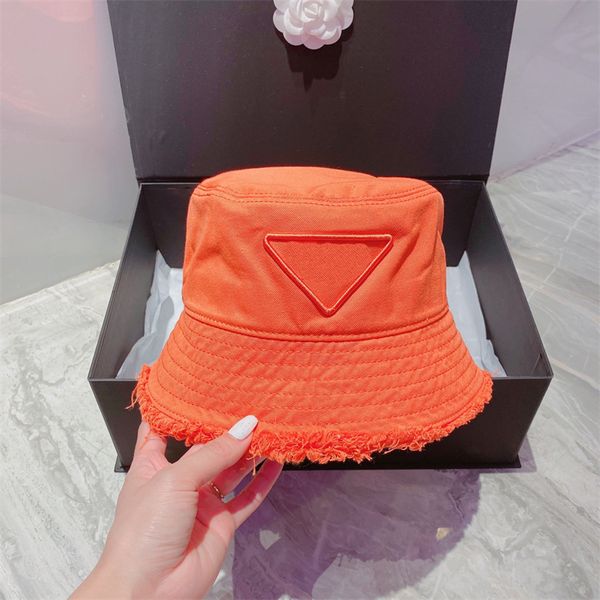 Sombrero de cubo de lona de moda Unisex bordado Logo carta sombrero hombres mujeres diseñador gorra de béisbol de alta calidad