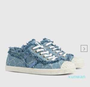 Mode canvas sneaker ontwerper mannen vrouwen casual schoenen luxe denim kwellen zomer lage hulp sneaker hoogwaardige buitenkant kleine witte schoenen maat 35-45 met doos