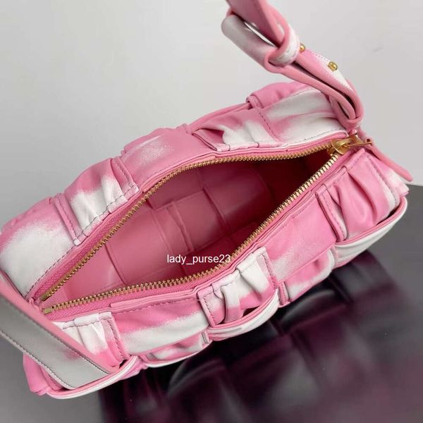Sac à bandoulière de styliste pour femmes, sac à main classique exclusif arc-en-ciel Brickcassette rose doux Portable sous les bras BD4M