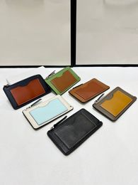 Fashion Card Bag Women Handtas Multi Color Interior Spacer Rits Zipper Bag Mini Cowhide Multi Card Bank Card Wallet