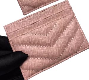 porte-cartes de mode caviar femme mini portefeuille Designer cuir de couleur pure Pebble texture luxe Portefeuille standard or avec boîte L2210009