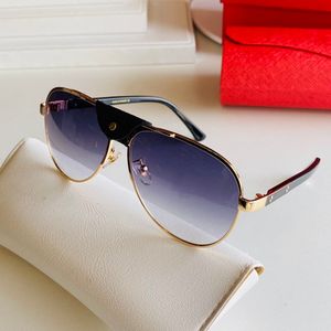 Mode Carti Designer Cool Lunettes de soleil Lunettes de soleil de luxe CT0692 Hommes Femmes Plein cadre Rétro Rond Jambes en bois Super Light Business Style Top Qualité Multi Couleur