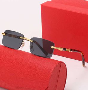 Mode carti top lunettes de soleil 2023 nouvelle plaque jambe sans cadre hommes petite boîte femmes avec original
