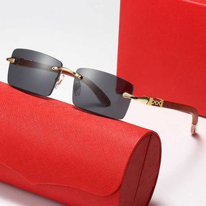 Mode carti top lunettes de soleil 2023 nouvelle jambe en bois hommes carré printemps monture optique lunettes avec boîte d'origine