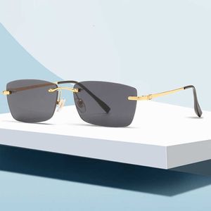 Mode carti top lunettes de soleil Nouveau Kajia lunettes optiques sans cadre cadre hommes Lunettes de soleil carrées Mode féminine polyvalent avec boîte d'origine