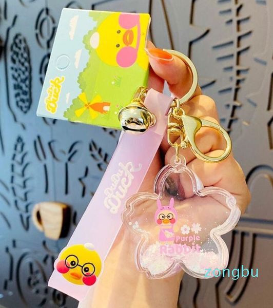 Mode dessin animé porte-clés porte-clés boucles hommes femmes sacs sac à main voiture porte-clés Sakura bouteille liquide