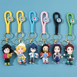 Fashion Cartoon Movie personnage Keychain Rubber and Key Ring pour sac à dos